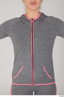 Mia Brown casual dressed grey hoodie sports upper body 0001.jpg